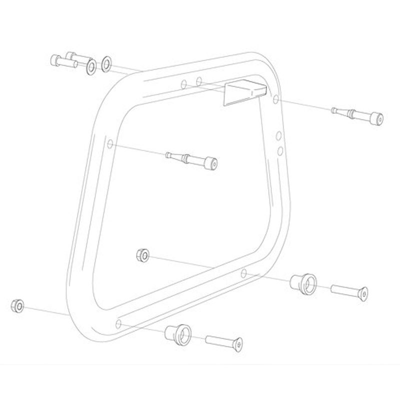 Kit Adaptador Para Soporte Lateral Evo. Negro. Para Originales Givi Trekker.