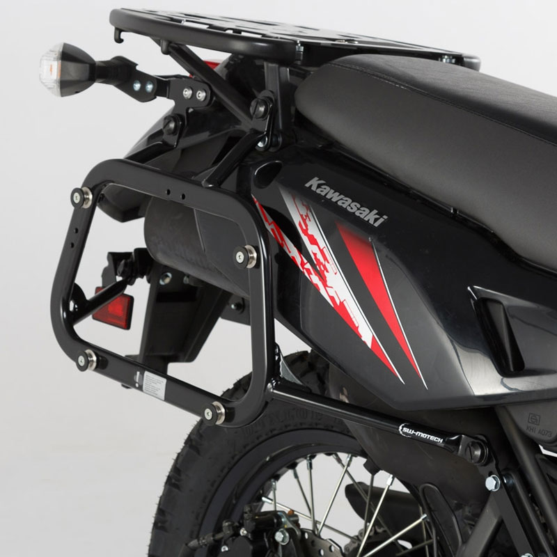 Maletas con soportes SwMotech TRAX ADV Kawasaki KLR650 08- Negro