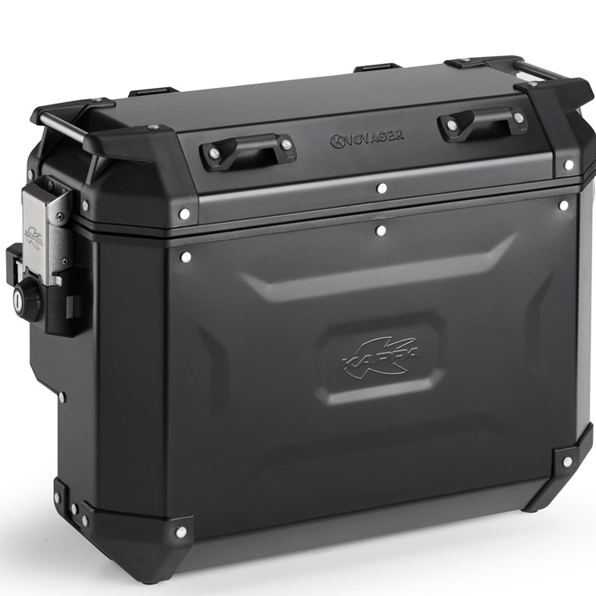 Maleta derecha Kappa KVoyager 33 litros aluminio negro