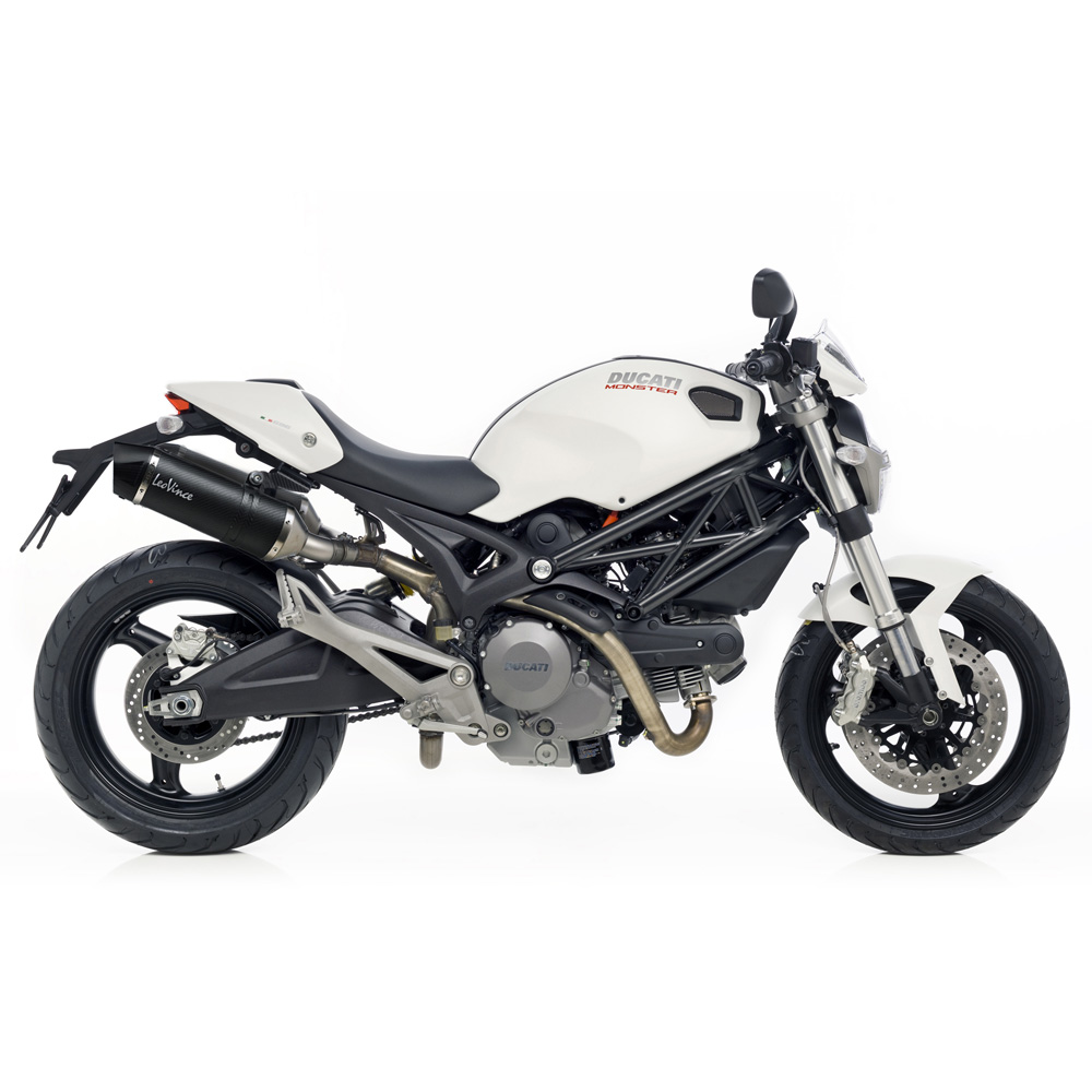 Escape Leovince Ducati Monster 696-796-1100 Carbono Homologado