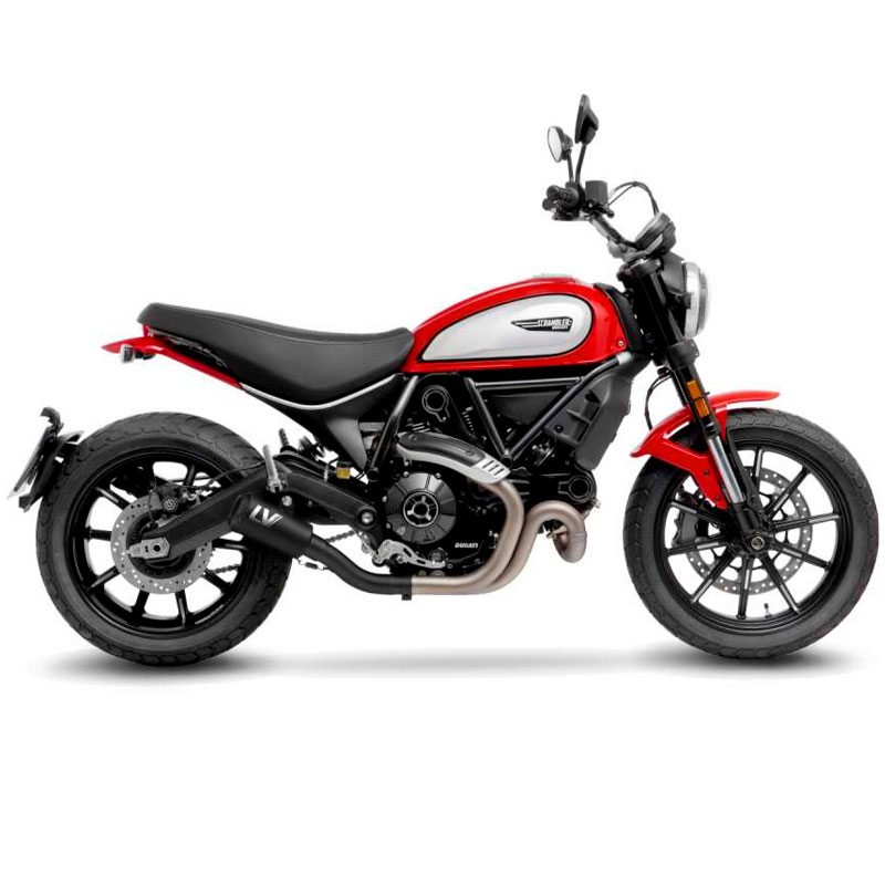 Escape Leovince LV10 Full Black Ducati Scrambler 21-