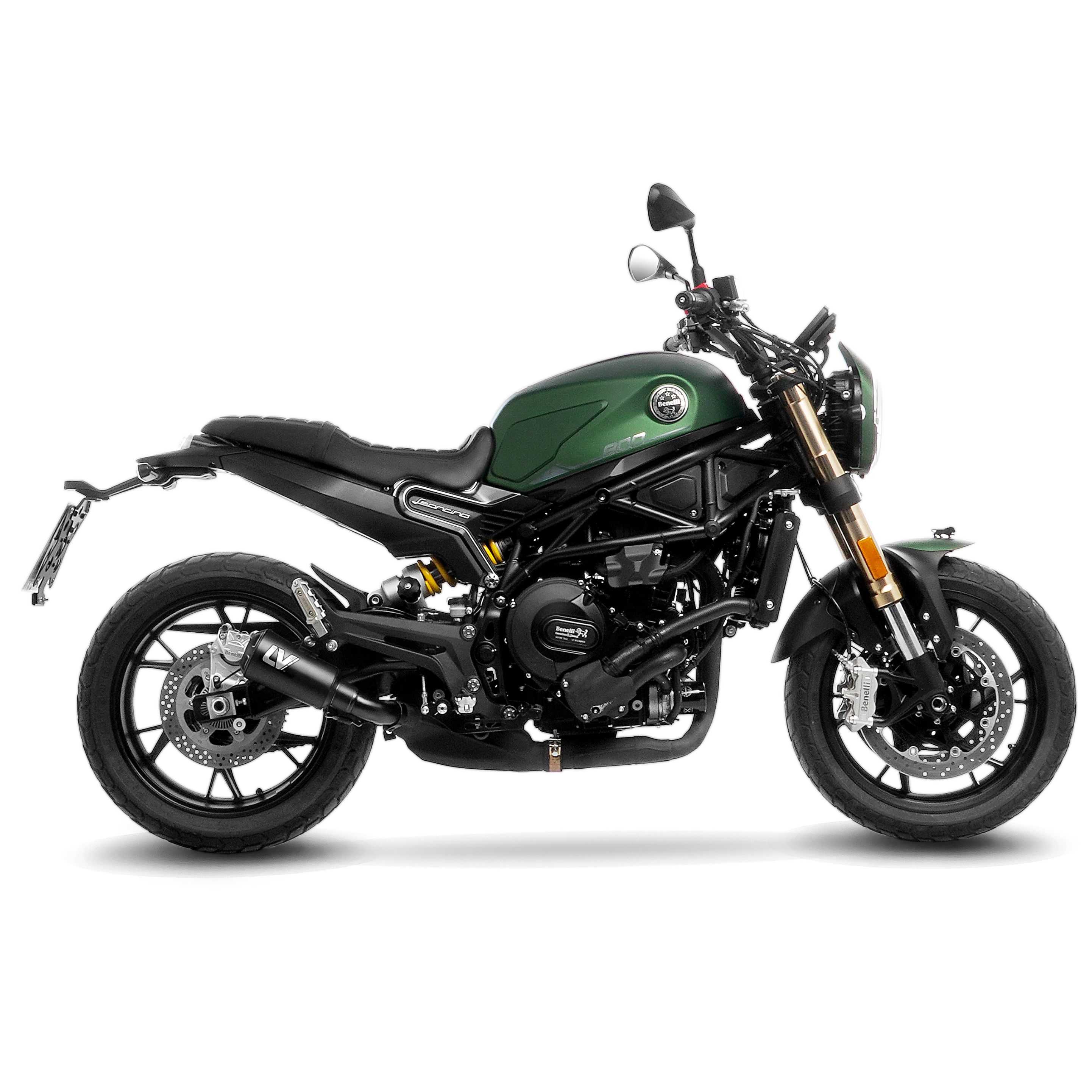 Escape LV-10 negro homologado BENELLI Leoncino 800 2022-