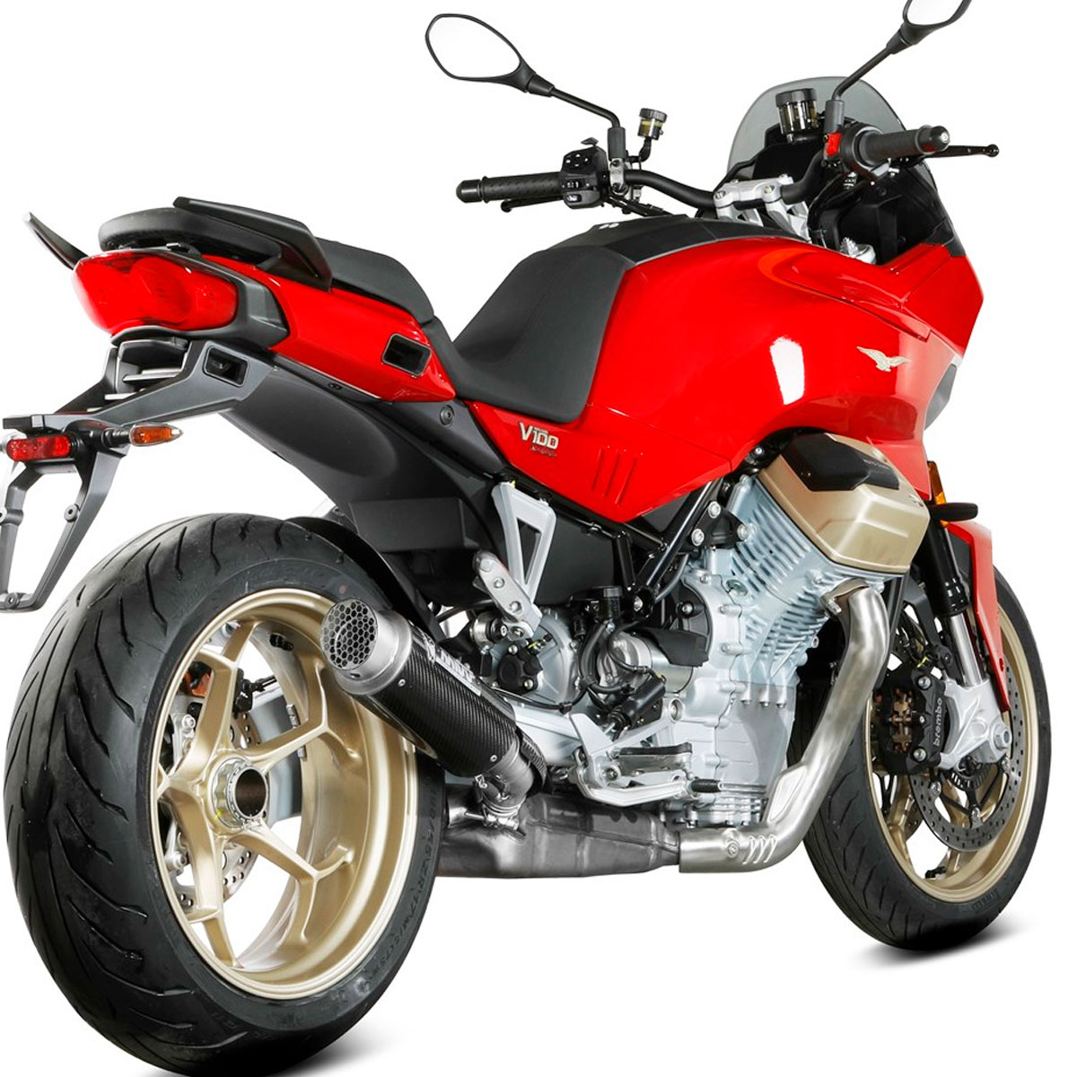 Escape GP Pro carbono Moto Guzzi V100 Mandello 22+