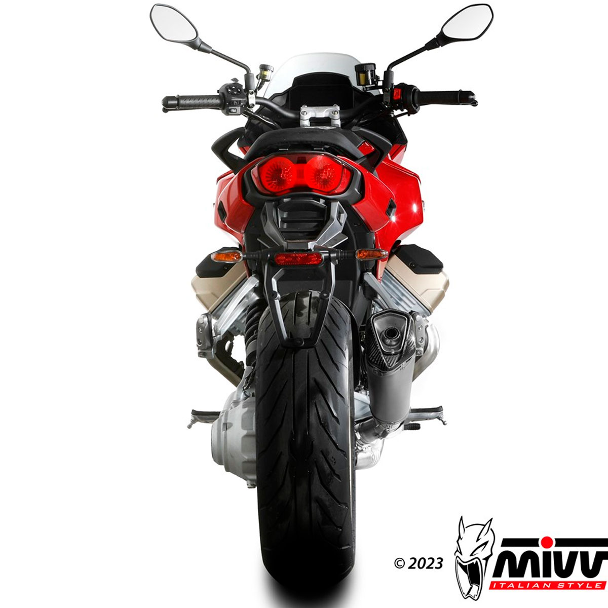 Escape Delta Race acero Moto Guzzi V100 Mandello 22+
