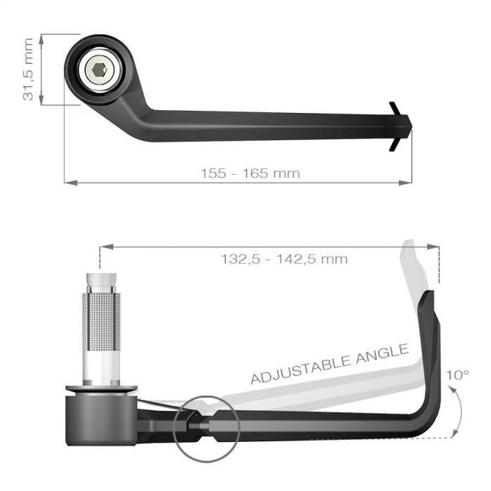 protector de manetas reversible, valido para freno y embrague, barracuda