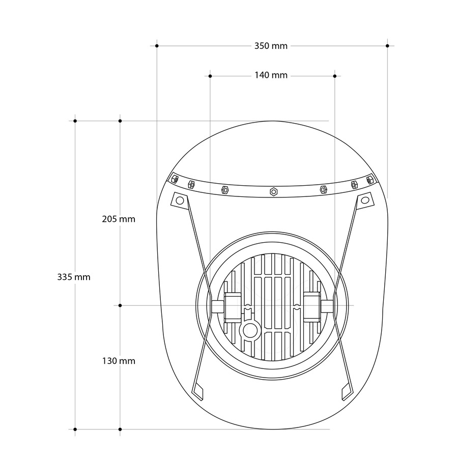 Cupula barracuda Cafe Racer con faro