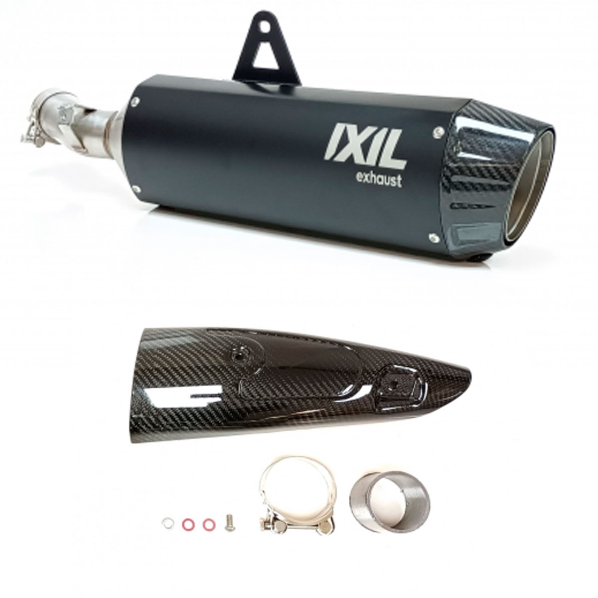 Escape izquierdo acero negro Ixil V4B Suzuki GSX1300R HAYABUSA 21+