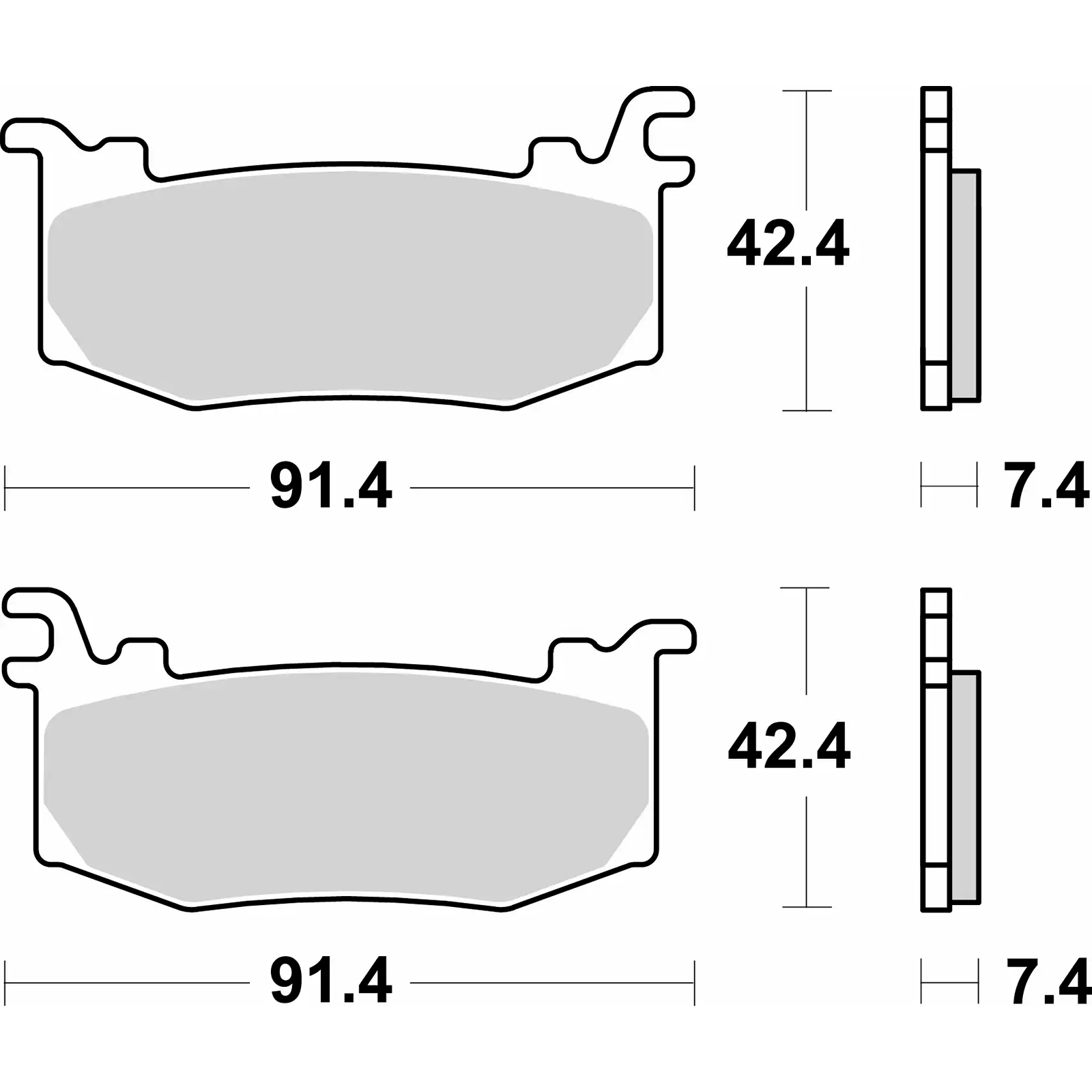 Pastillas de freno SBS sinterizadas racing 1012DS-1