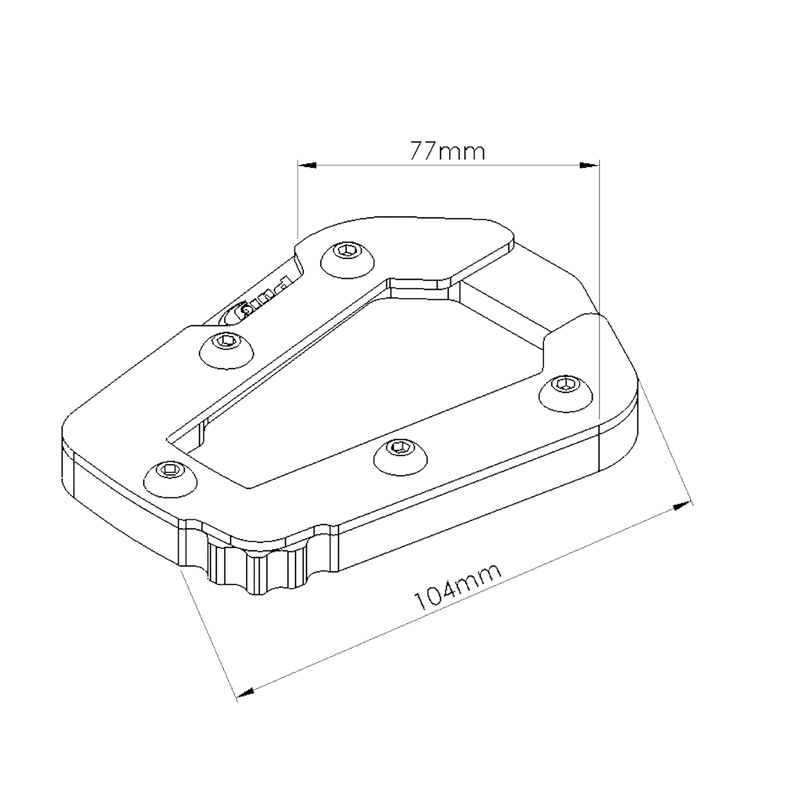 Apoyo caballete lateral Yamaha MT07 y XSR700