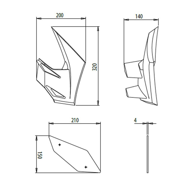 Aleron Downforce Kawasaki Z900 20- Puig