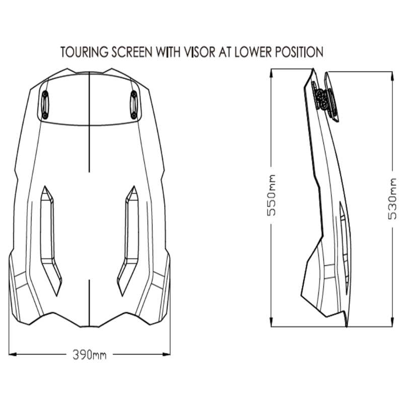 Cupula Ahumado Claro con Visera Triumph Tiger 900 20- Puig