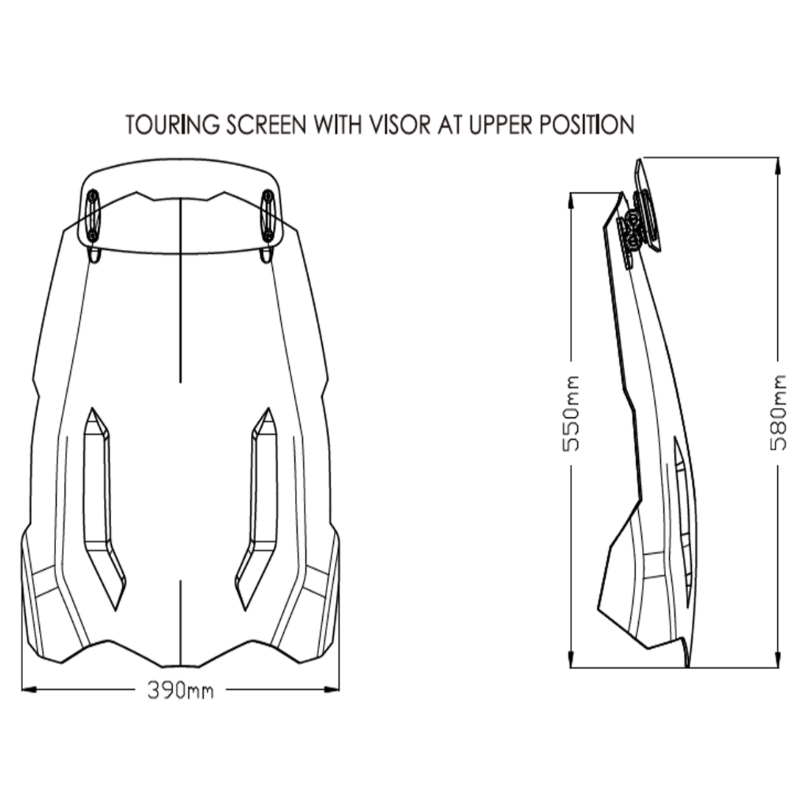 Cupula Ahumado Claro con Visera Triumph Tiger 900 20- Puig