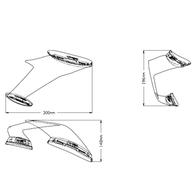 Aleron Downforce Kawasaki ZX10R-RR 21-