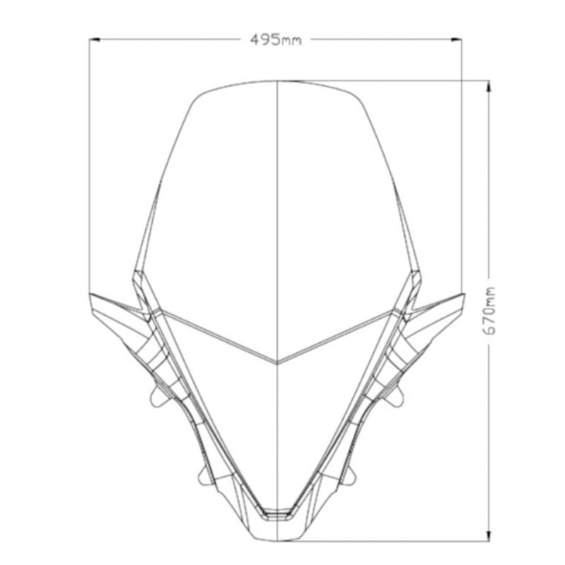 Cupula V-Tech line Touring Honda PCX 125-150 21-