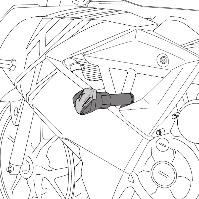 Protector motor R19 Kawasaki Ninja 125 19-