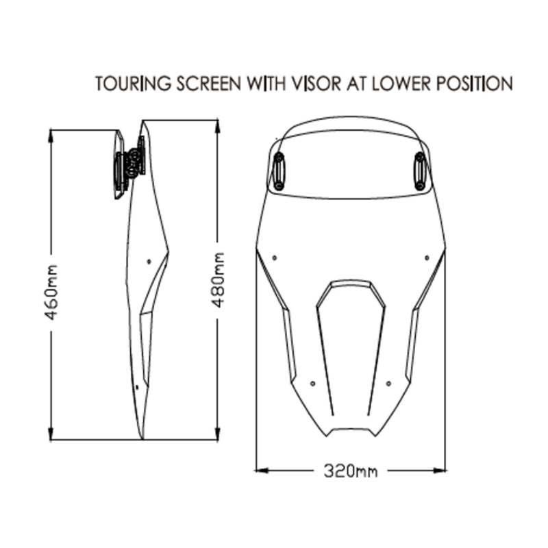 Cupula Touring Ahumado Claro con visera Honda Africa Twin 1100 20+