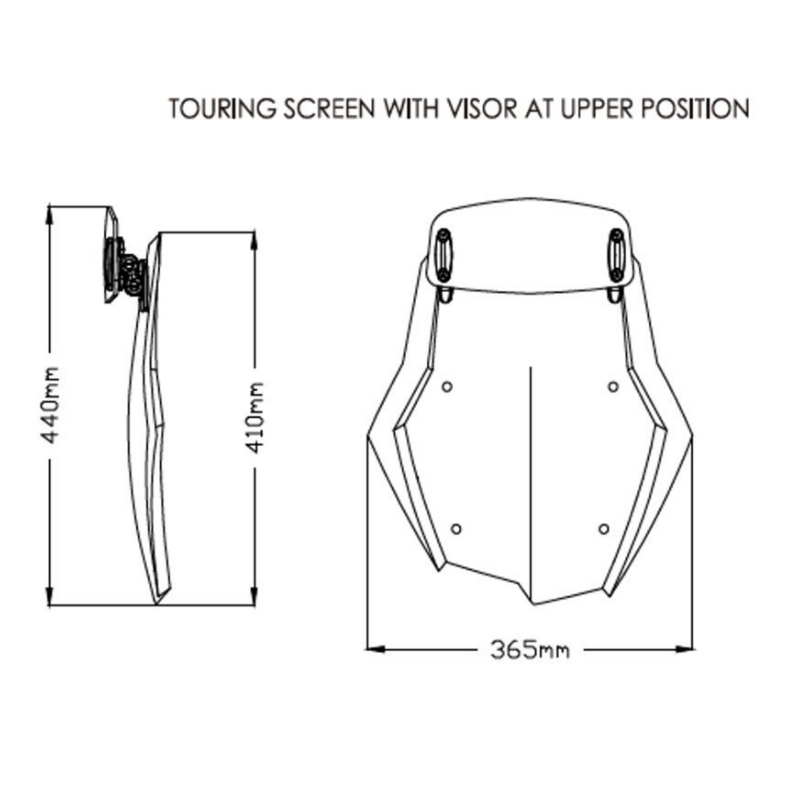 Cupula touring Ahumado Claro con visera BMW F750GS 2018+