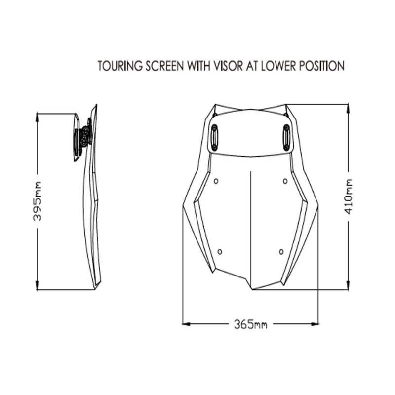 Cupula touring Ahumado Claro con visera BMW F750GS 2018+