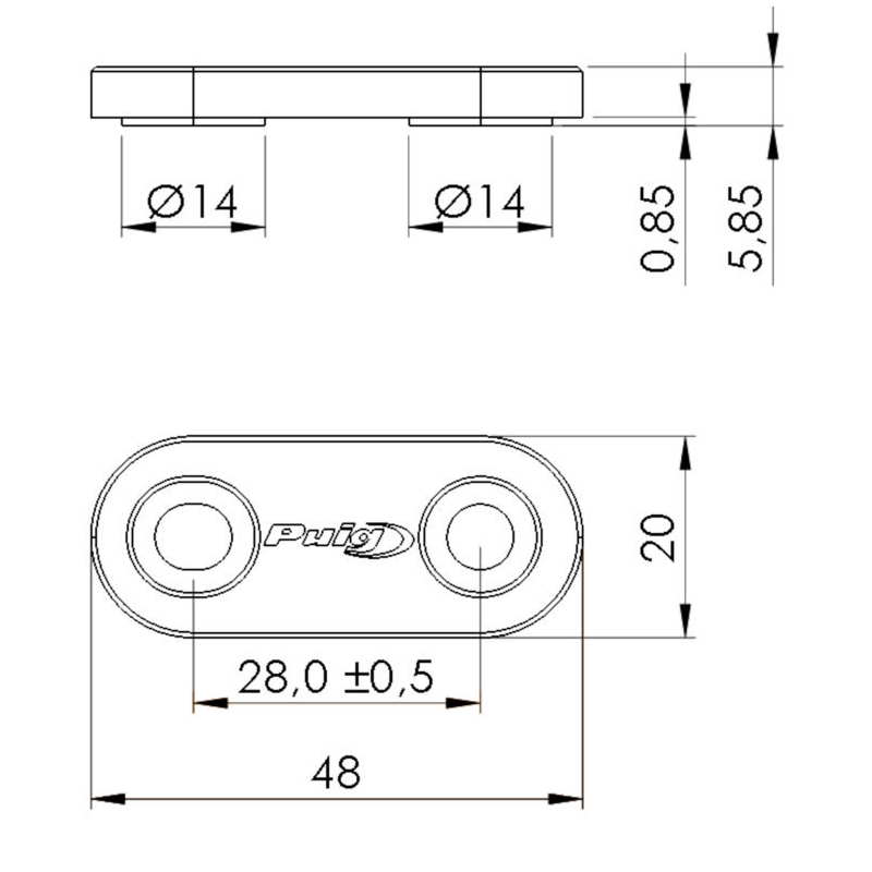 Tapas para agujeros de espejos retrovisores Yamaha YZF-R1 2009-2014