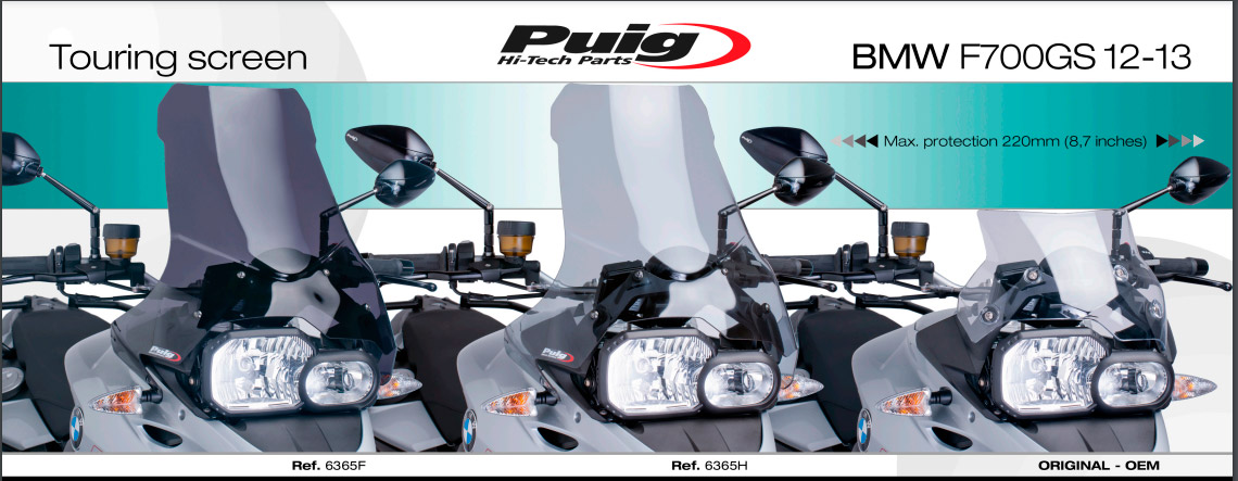 Cupula-parabrisas Puig diseño Touring BMW F700GS 2012-2017