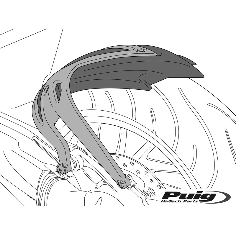 Guadabarros trasero con soporte de aluminio Puig Suzuki GSXR1000 2017-
