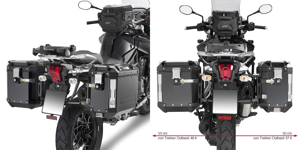 Portamaletas lateral maletas Givi Triumph Tiger Explorer 1200 2012-