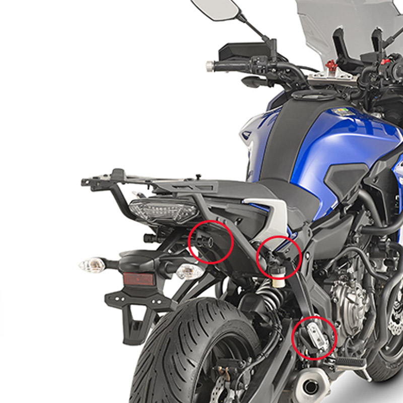 Portamaletas lateral fijacion rapida maletas Monokey Yamaha MT07 Tracer 16-19