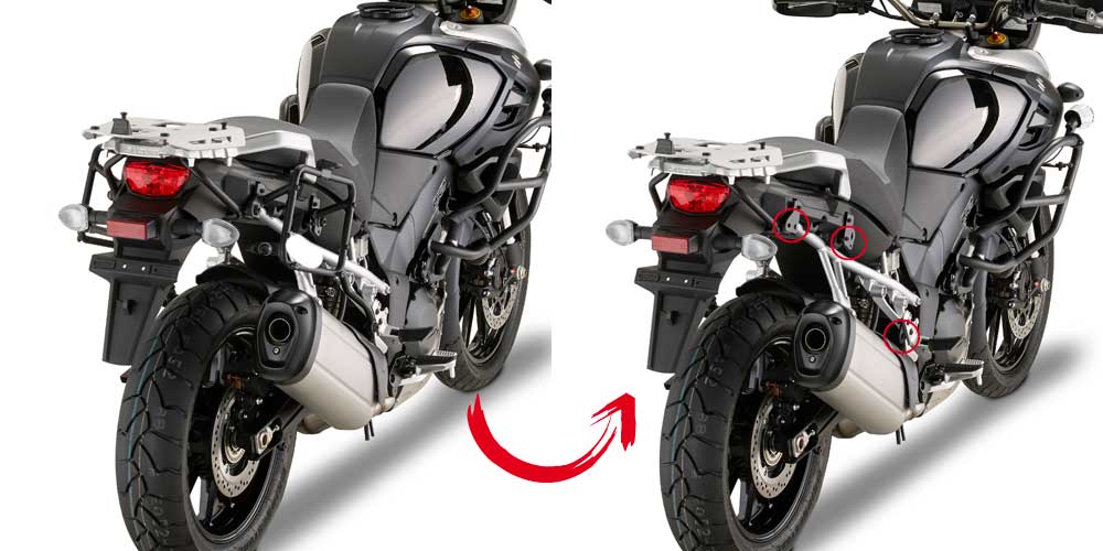 Portamaletas lateral fijacion rapida Monokey SUZUKI V-STROM 1000 14-