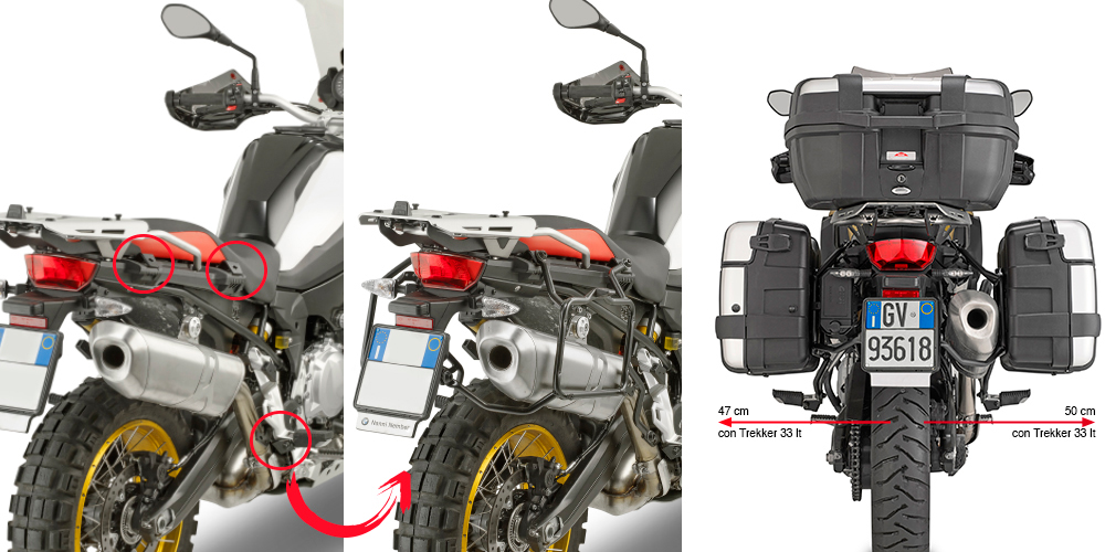 Portamaletas MK lateral BMW F750GS, F850GS-ADV 18-