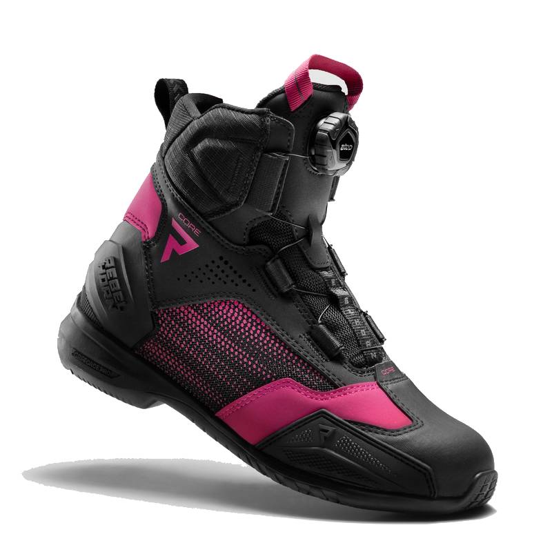 Botas de moto CORE Rebelhorn Negro-Rosa