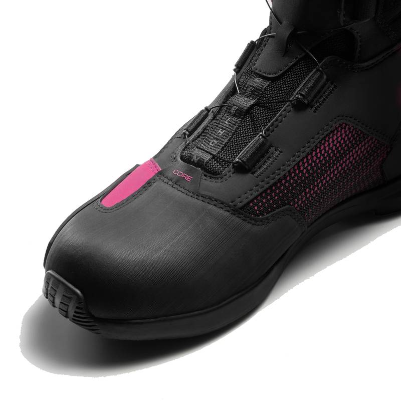 Botas de moto CORE Rebelhorn Negro-Rosa