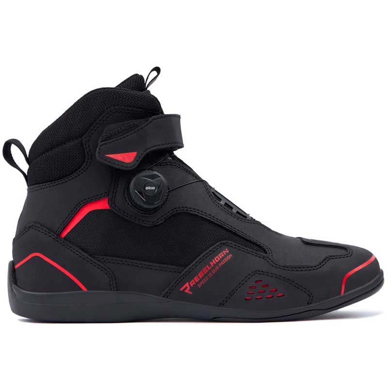 Botas de moto Spark II Rebelhorn negro-rojo