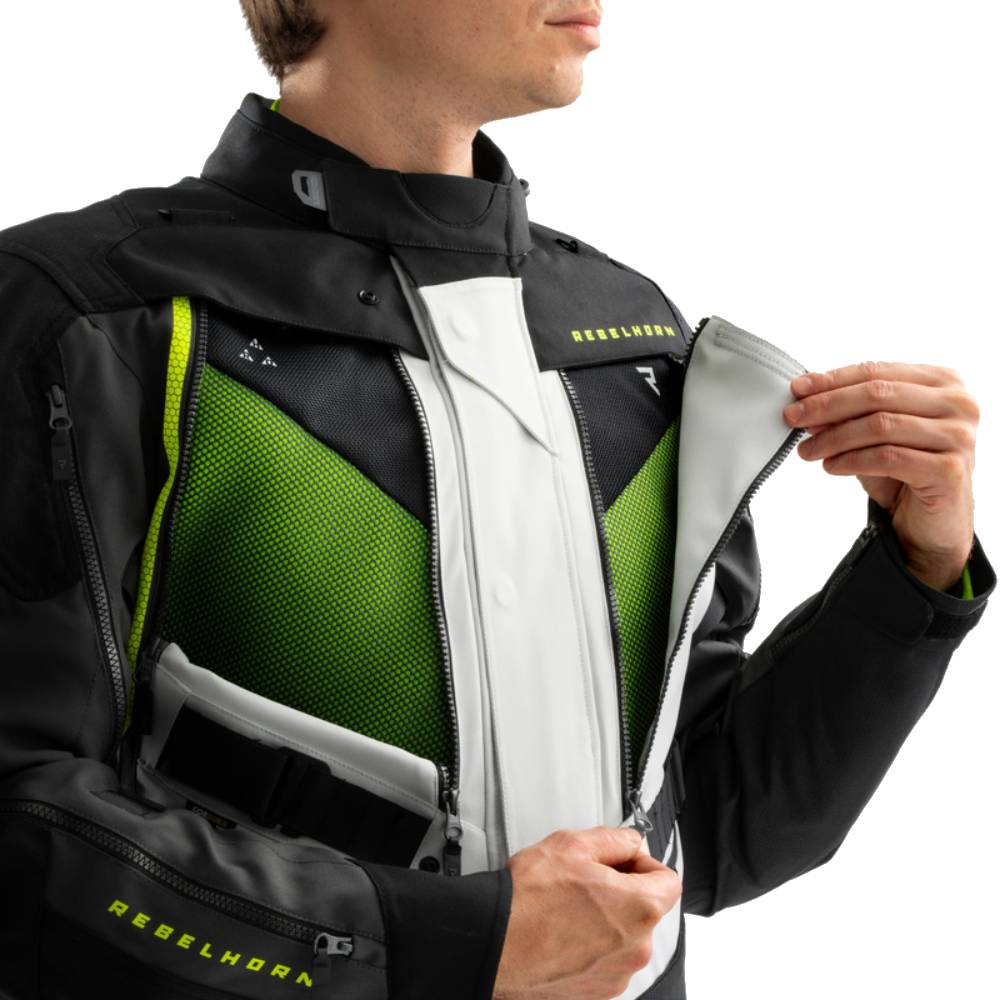 Chaqueta Rebelhorn Hardy 3.0 Gris-Amarillo Fluor