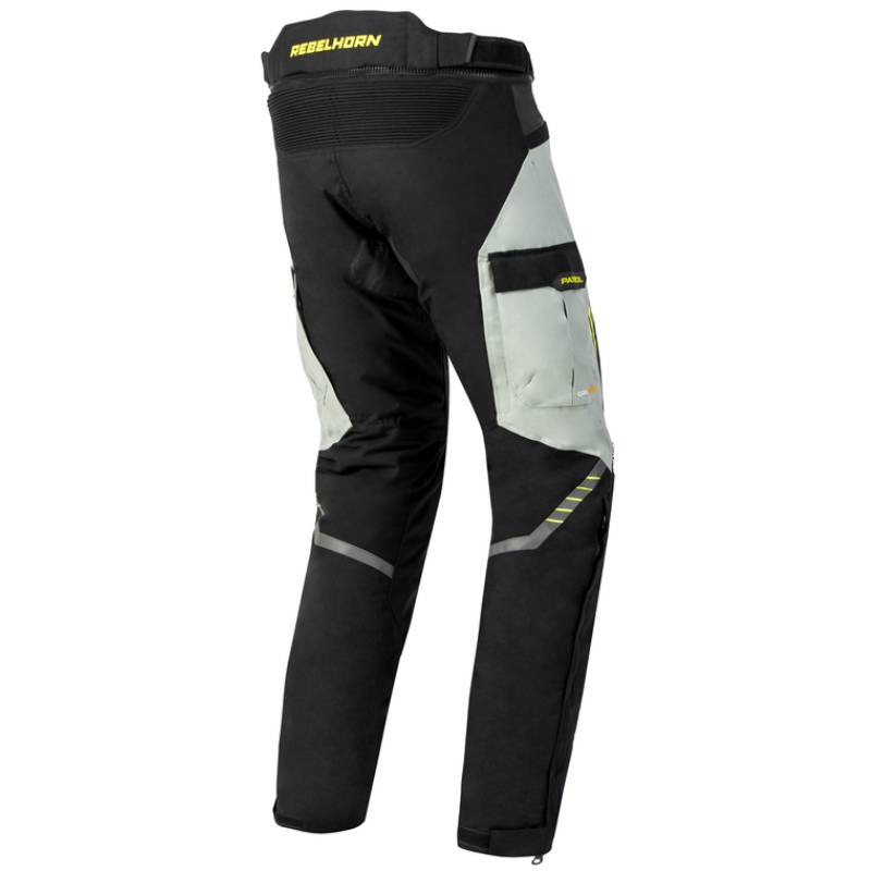 Pantalón moto Gris-Amarillo Flúor Rebelhorn Patrol