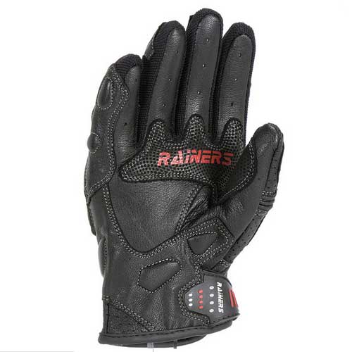 Guantes moto de verano Rainers modelo ROAD antideslizantes Negro