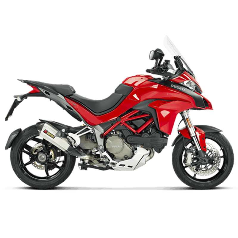 Escape Akrapovic titanio fondo carbono Ducati Multistrada 1200/S 15- homologado