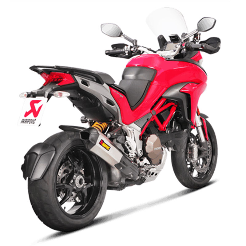 Escape Akrapovic titanio fondo carbono Ducati Multistrada 1200/S 15- homologado