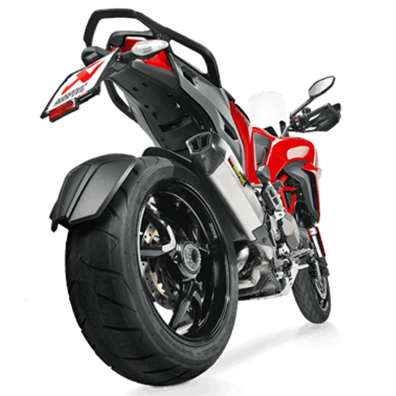 Escape Akrapovic titanio fondo carbono Ducati Multistrada 1200/S 15- homologado