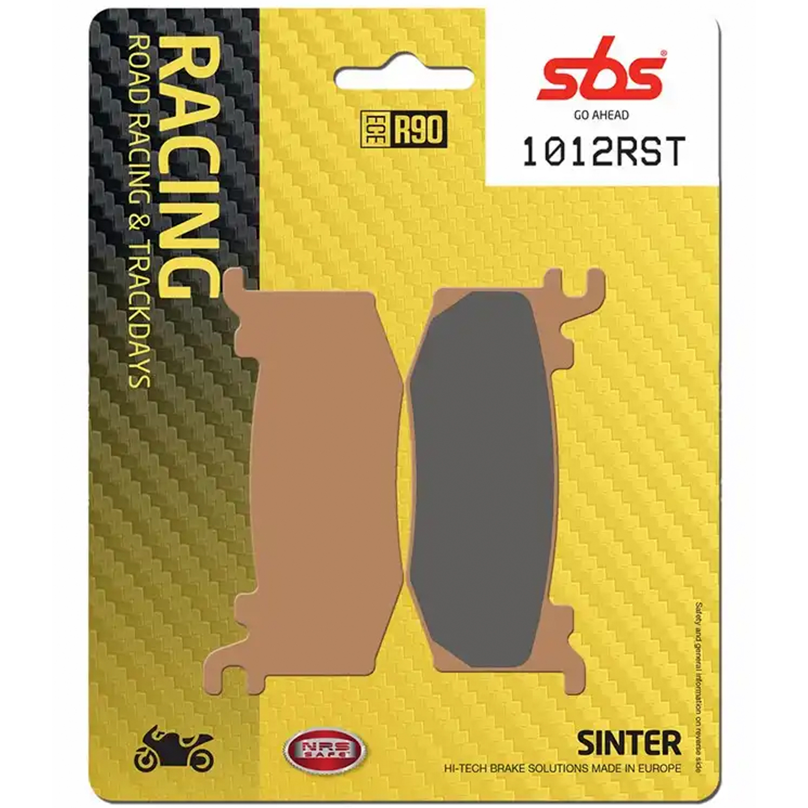 Pastillas de freno SBS sinterizadas racing 1012RST