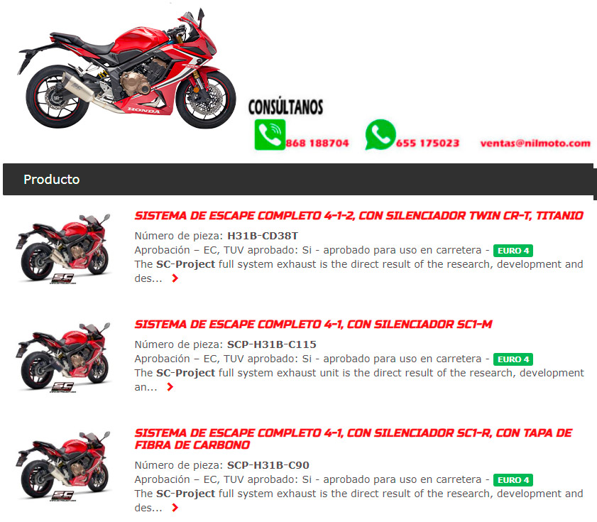 Escape SC Project CBR650R 19-20