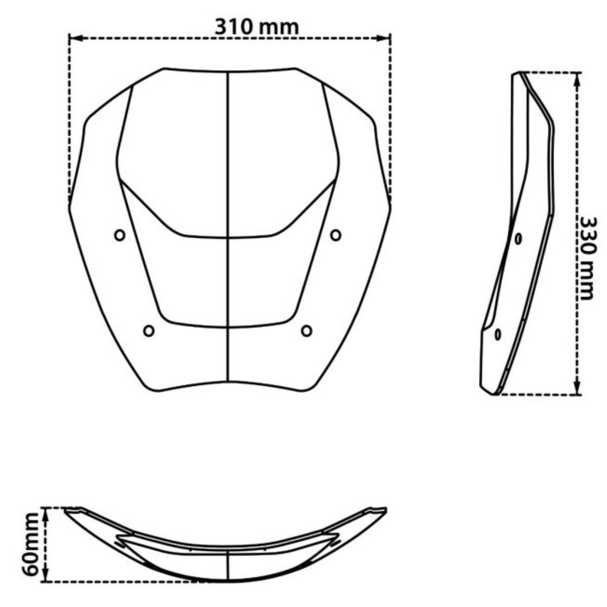 Parabrisas rally version con radar BMW R1300GS 2024-