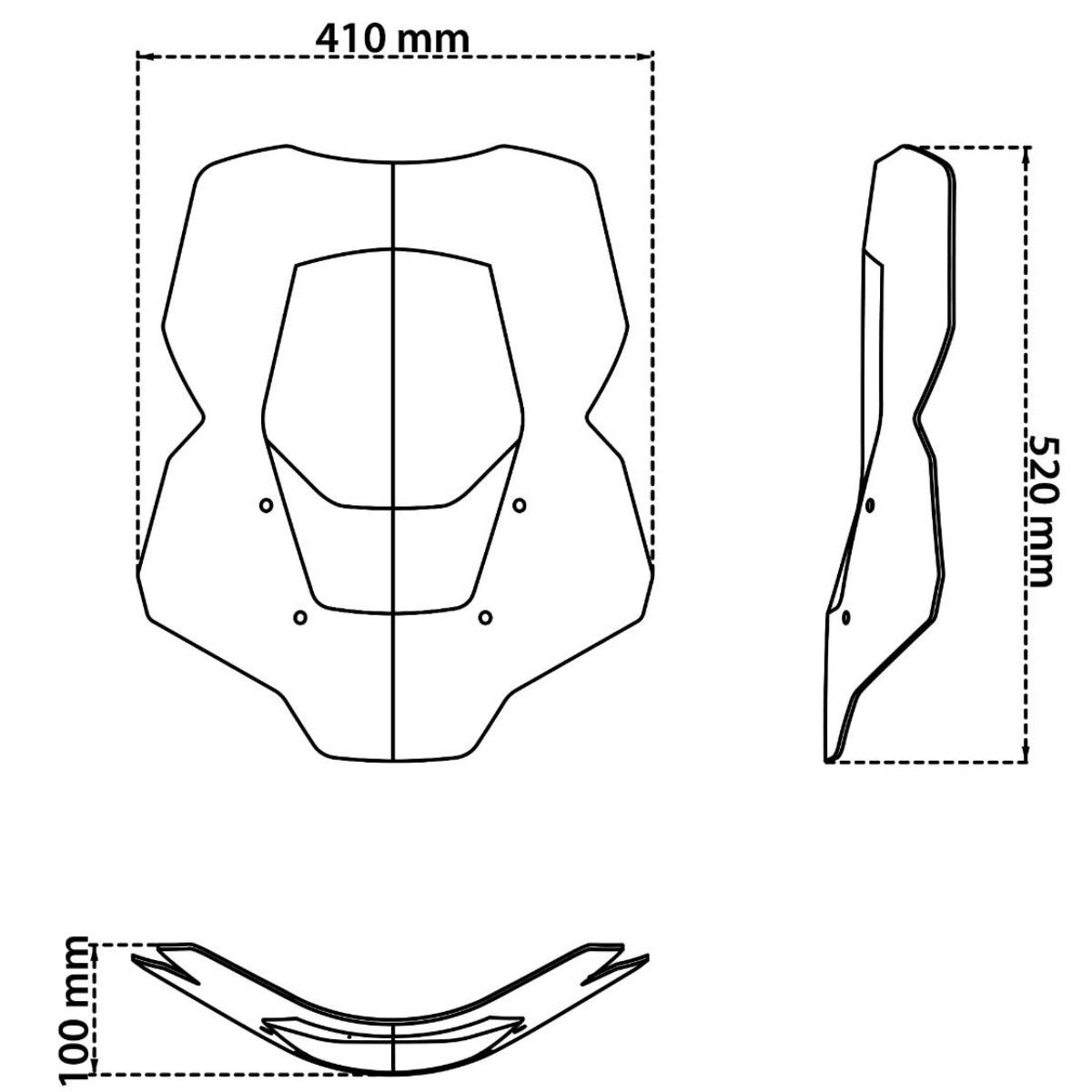 Parabrisas odysseus plus version sin radar BMW R1300GS 2024-