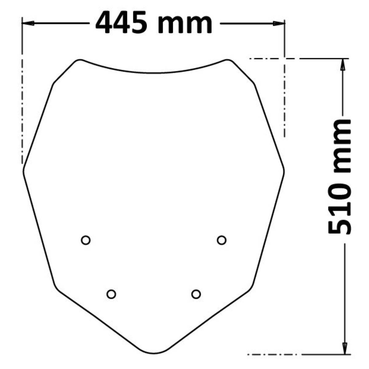 Parabrisas medio completo con juntas y tornillos Benelli TRK 702 2023-