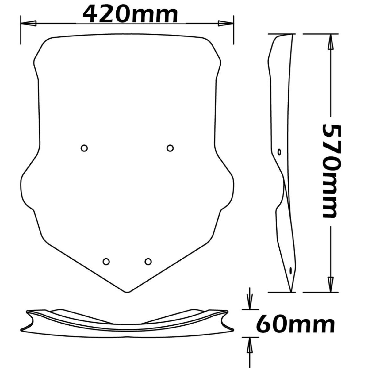 Parabrisas touring alta proteccion Yamaha Tracer 900 2015-2017