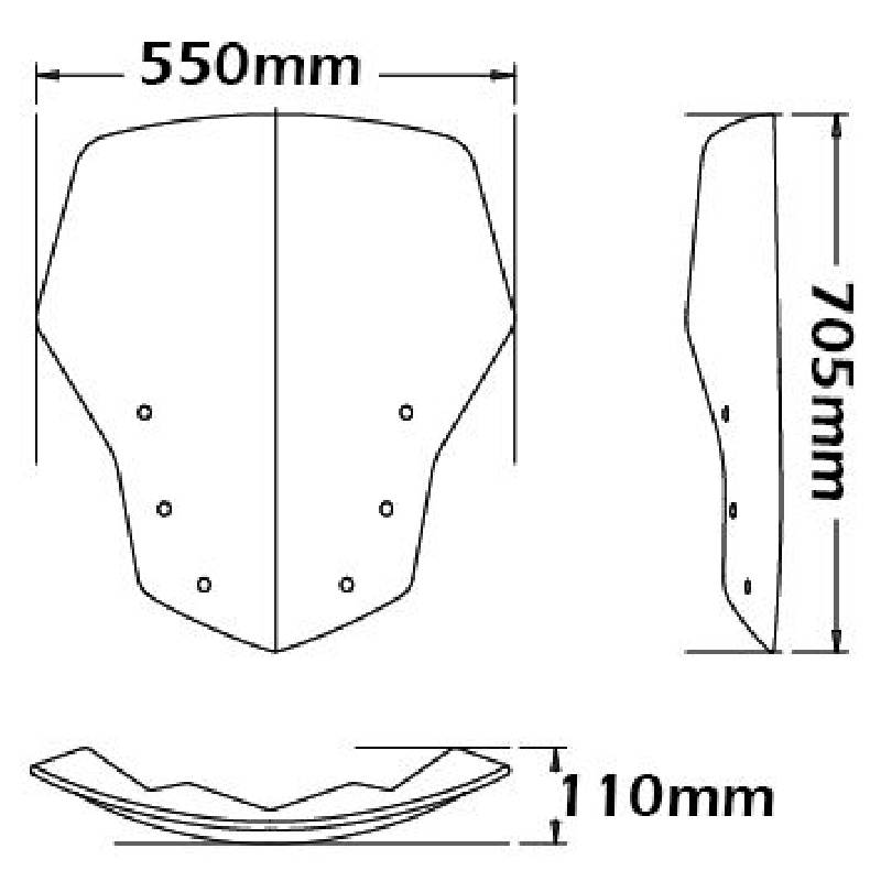 Parabrisas alto BMW k1200gt 06-08 y k1300gt 09-11