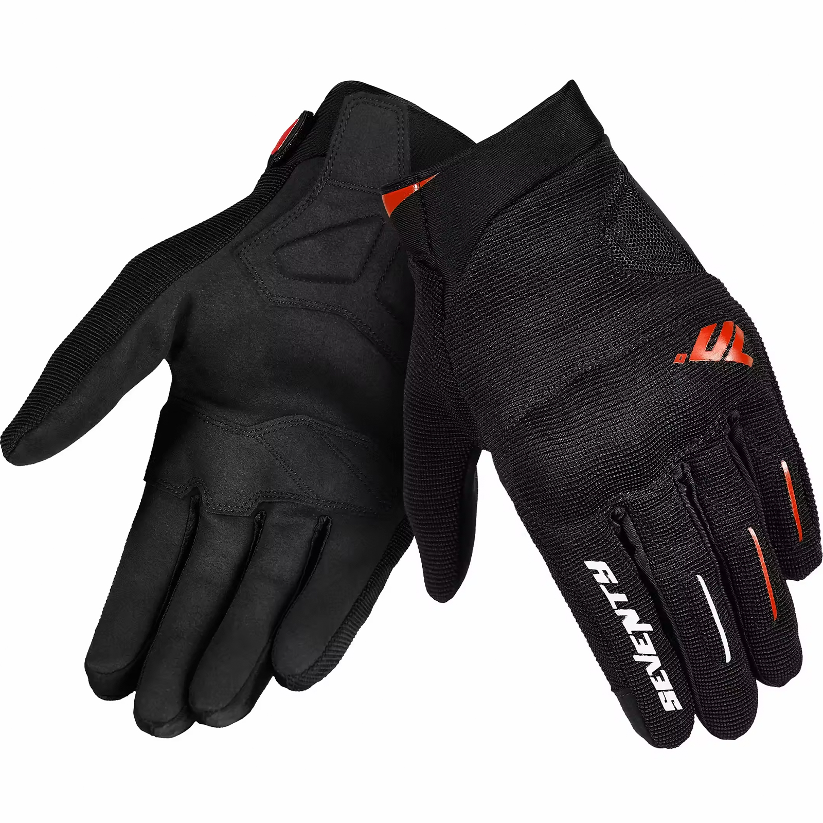 Guante verano SD-C40 Asphalt negro-rojo