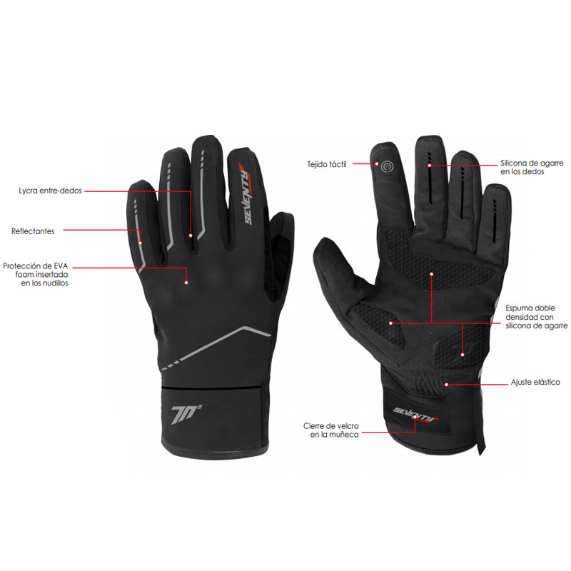 Guantes Moto de Invierno SD-C49 fluor
