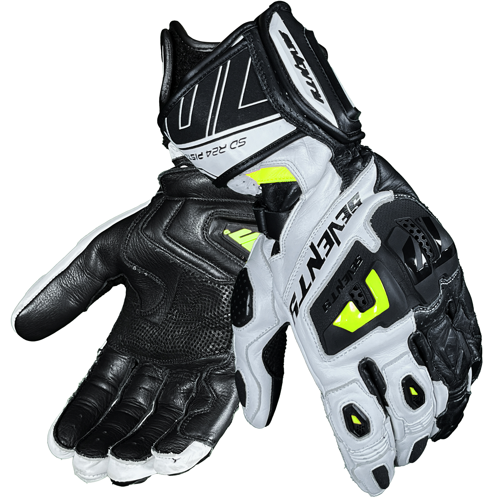 Guantes racing SD-R24 Blanco / Fluor