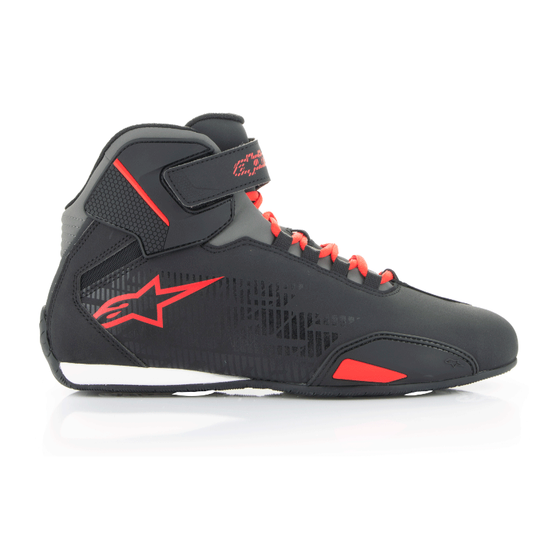 Zapatillas moto SEKTOR Alpinestars negro-rojo