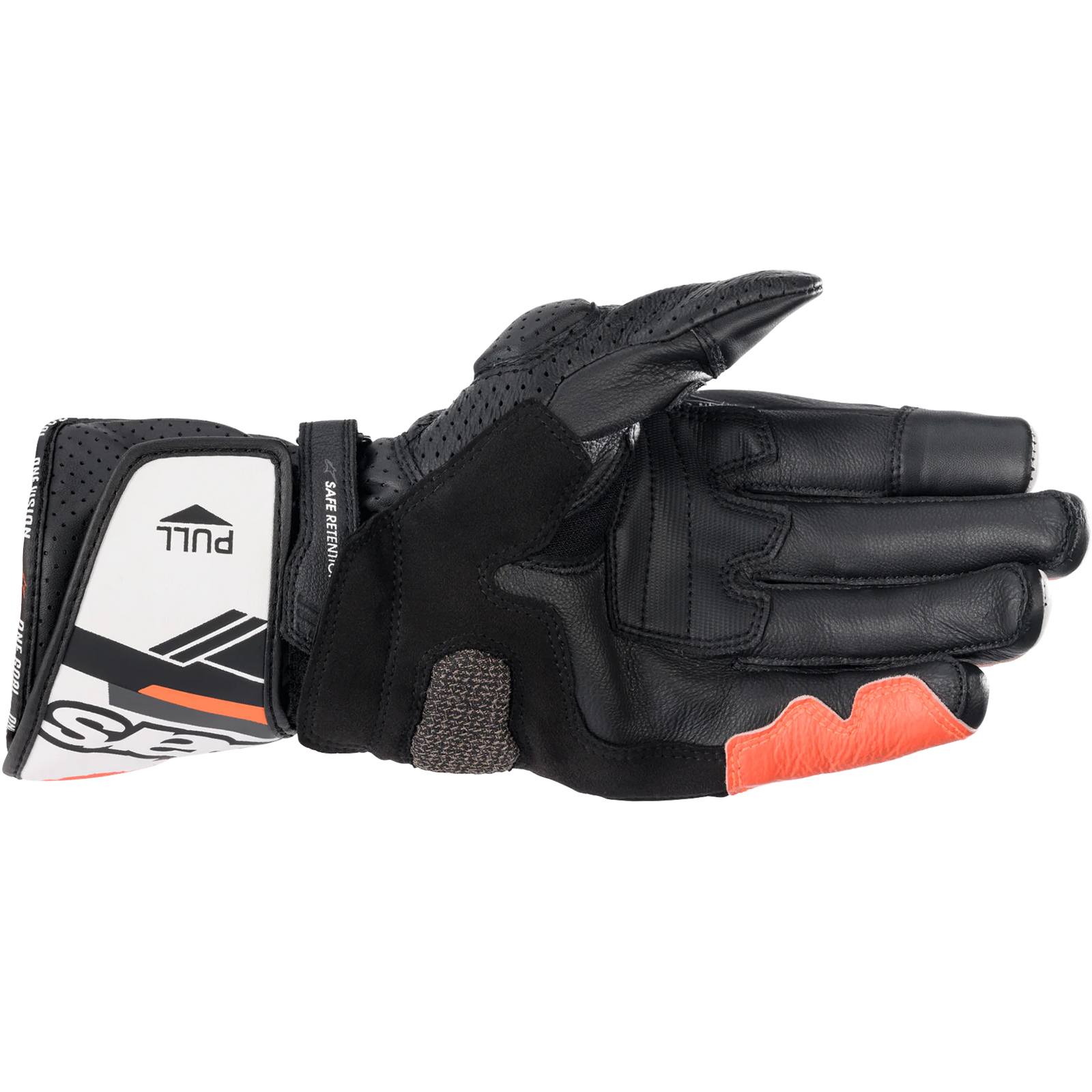 Guantes Alpinestars SP-8 V3 negro-blanco-rojo fluor